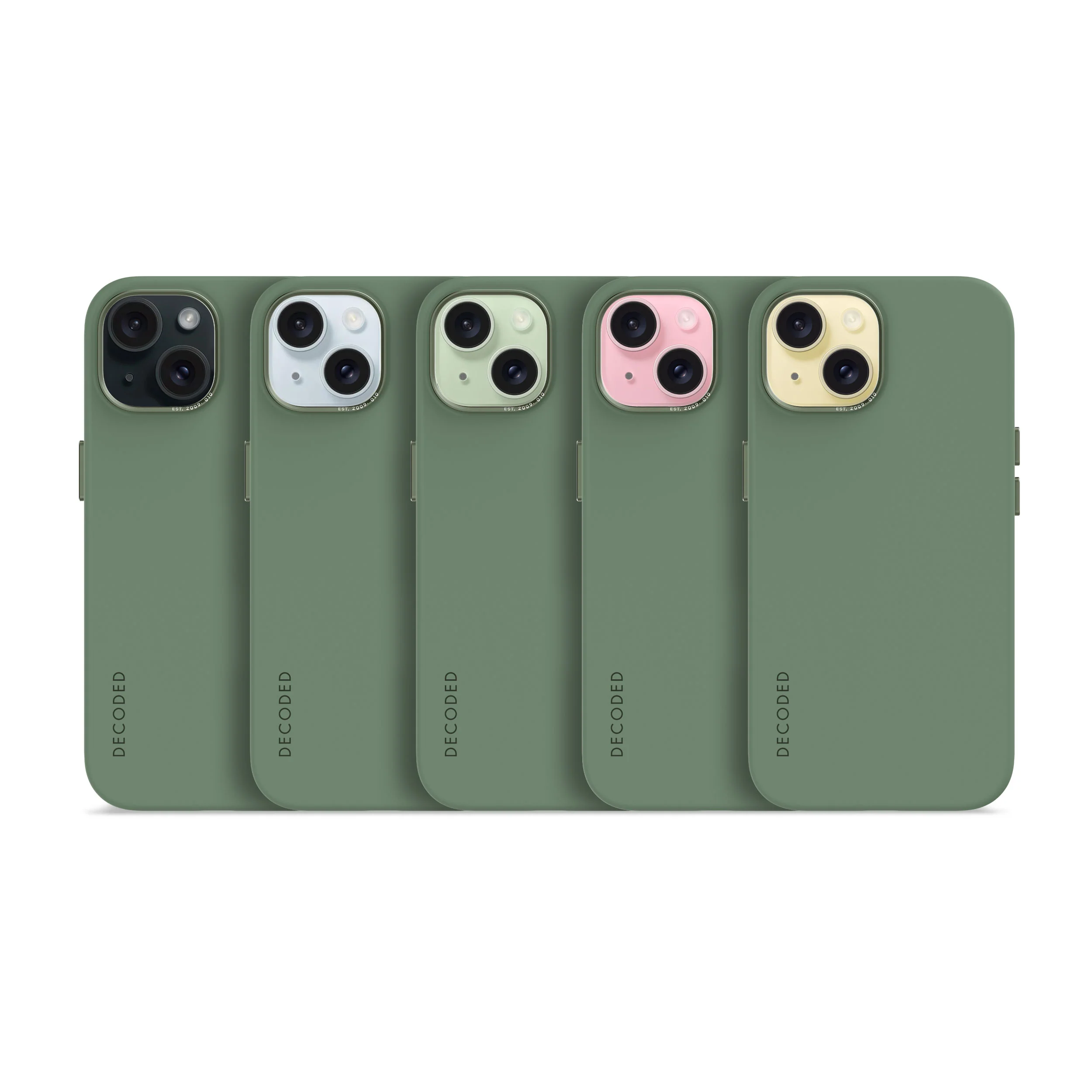 AntiMicrobial Silicone Back Case | Sage Leaf Green | iPhone 15 | D24IPO15BCS9SF - Image 7
