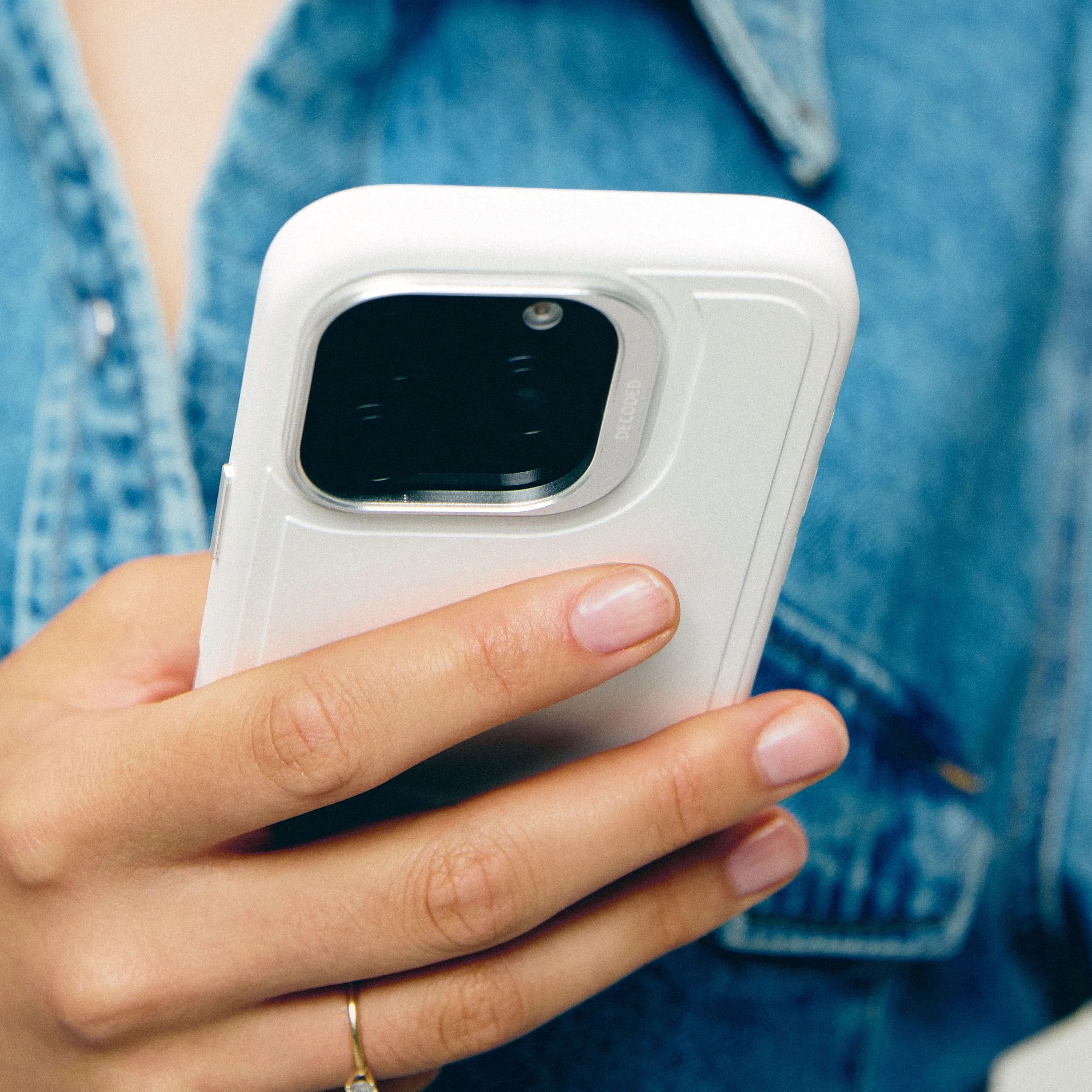 AntiMicrobial Silicone Stacks Case | Stone Grey | iPhone 16 Pro Max | D25IPO16PMBCST9SY - Image 3