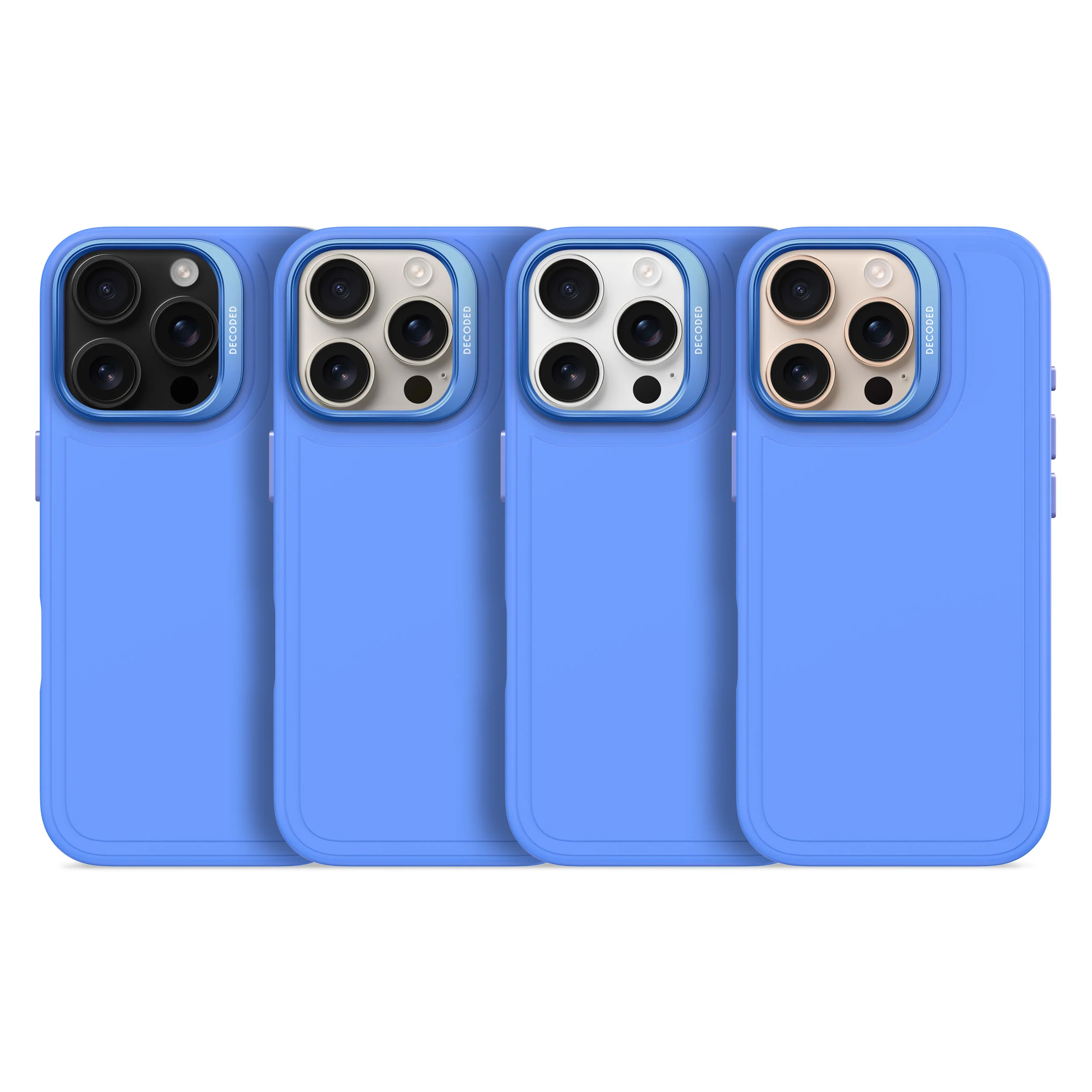 AntiMicrobial Silicone Stacks Case | Super Sonic Blue | iPhone 16 Pro Max | D25IPO16PMBCST9SC - Image 11