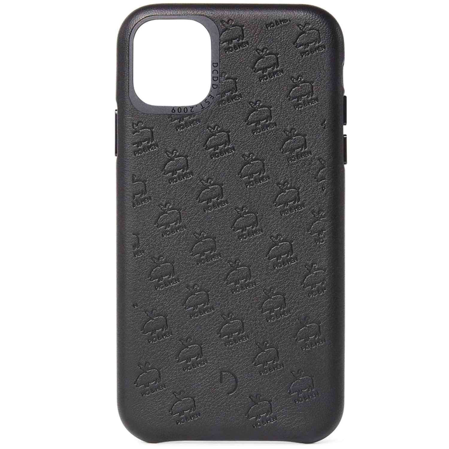 Leather Back Cover Pig & Hen | Black - Image 6