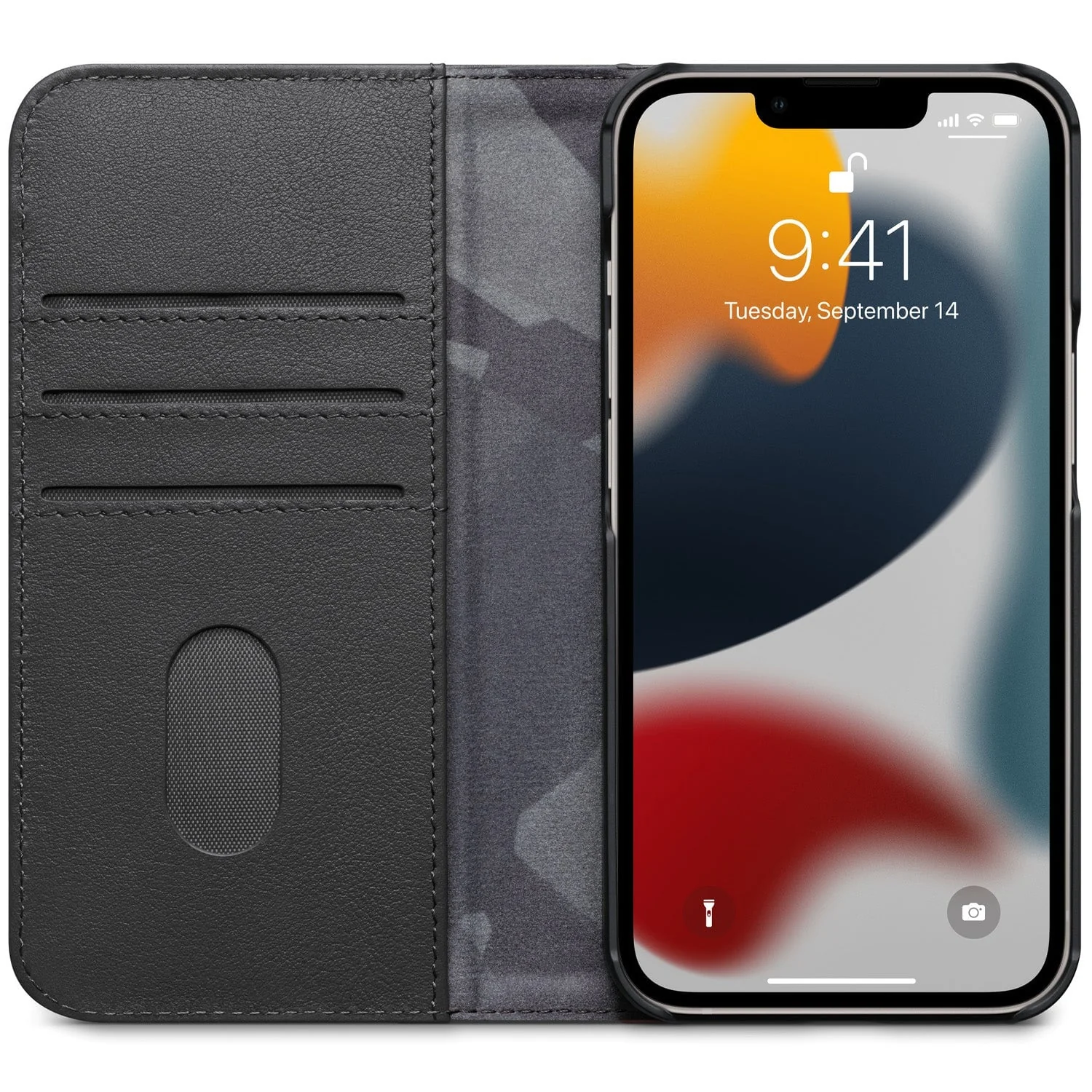 Leather Wallet Case | Black | iPhone 13 Pro | DA22IPO61PCW3BK - Image 2