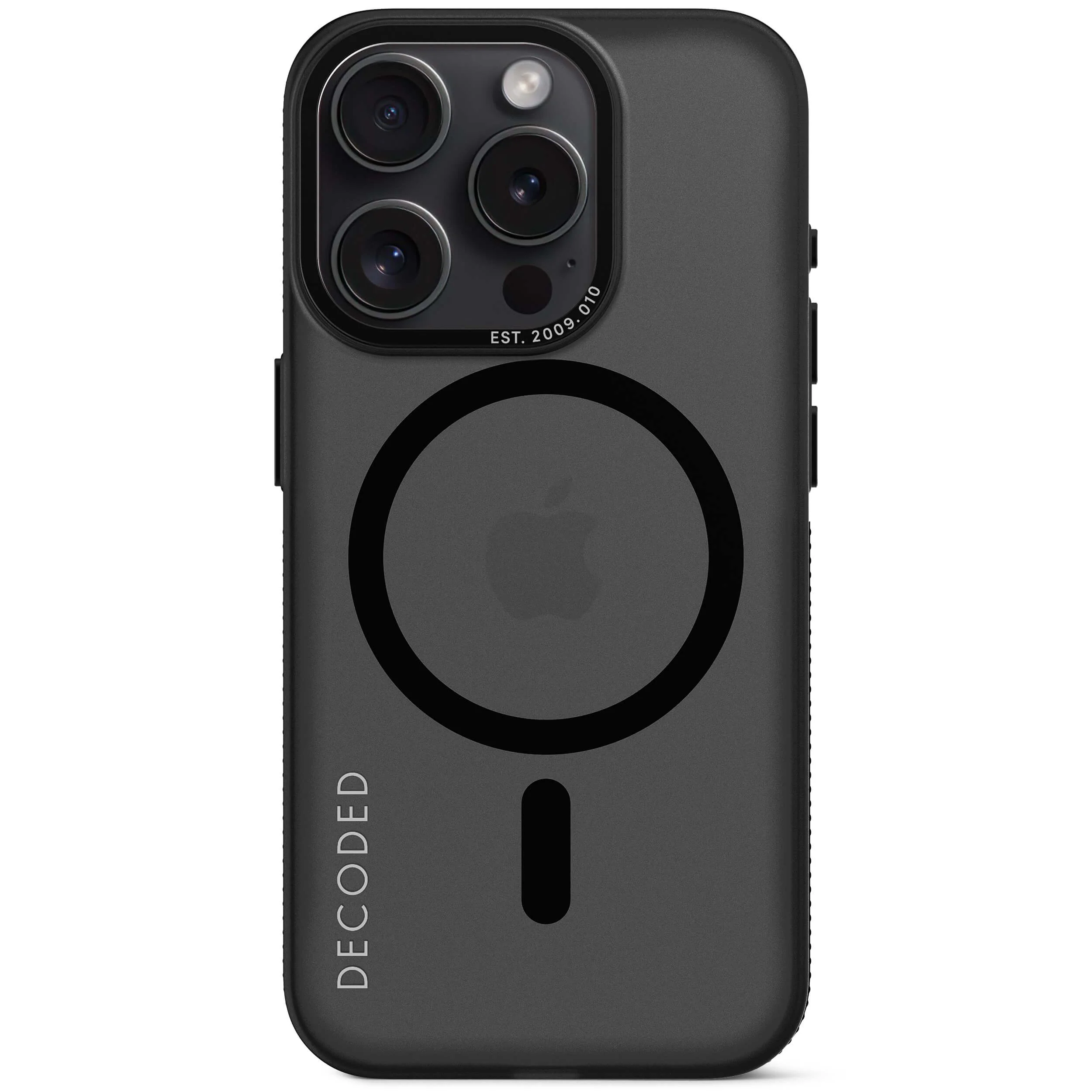 Recycled Plastic Grip Case | Transparent Black | iPhone 15 Pro | D24IPO15PBCT2FK
