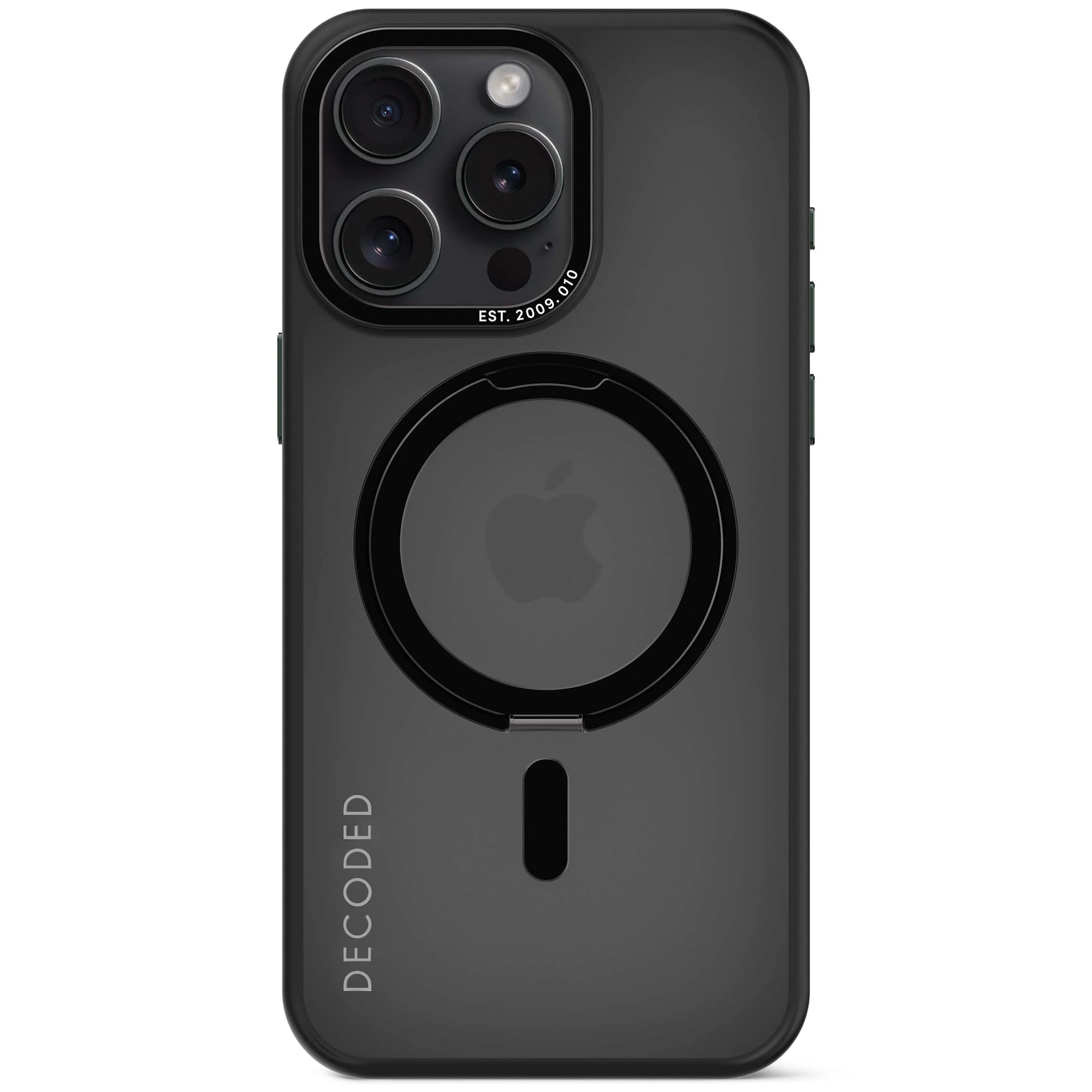 Recycled Plastic Transparent Loop Stand Back Case | Transparent Black | iPhone 15 Pro Max | D24IPO15PMLSBC1FK