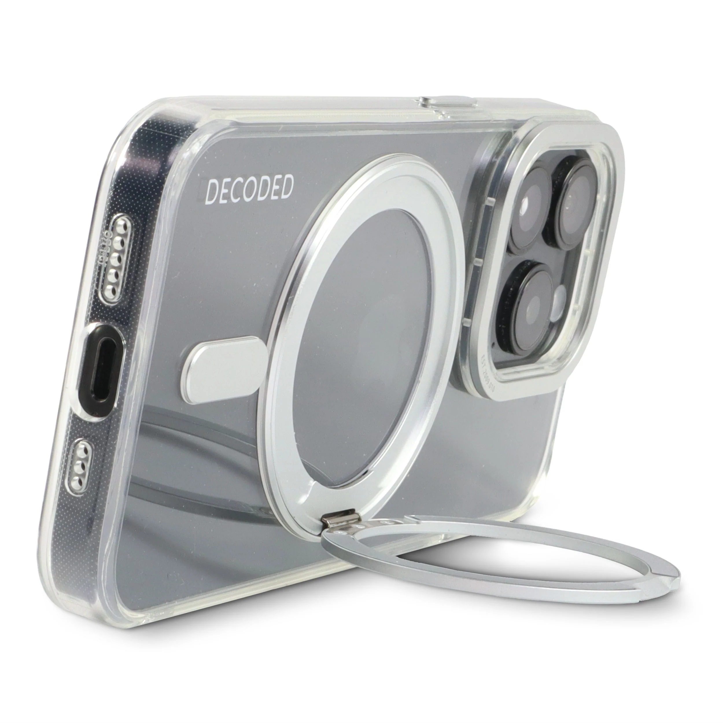 Recycled Plastic Transparent Loop Stand Back Case | Transparent | iPhone 15 Plus | D24IPO15PLLSBC1TT - Image 5