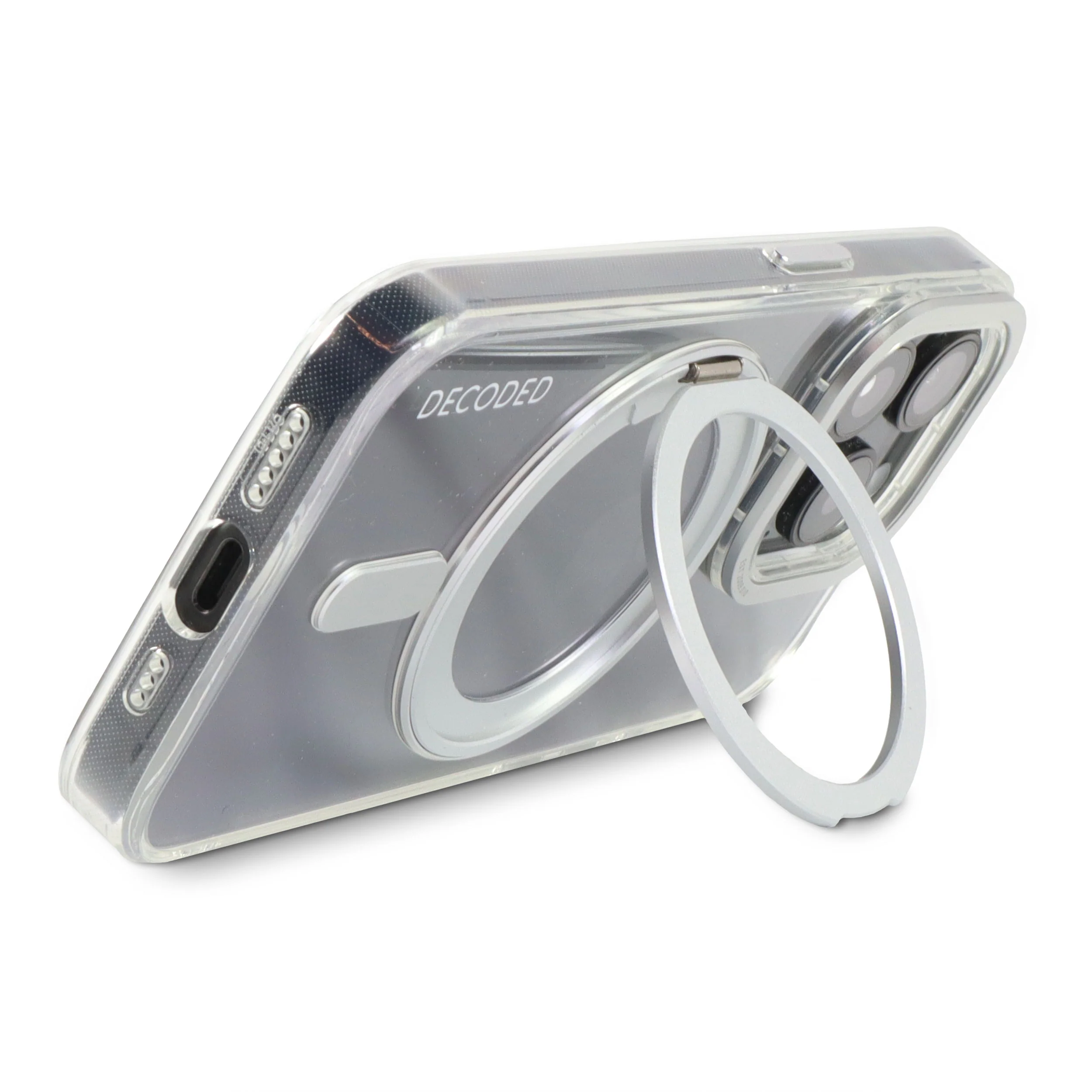Recycled Plastic Transparent Loop Stand Back Case | Transparent | iPhone 15 Plus | D24IPO15PLLSBC1TT - Image 6