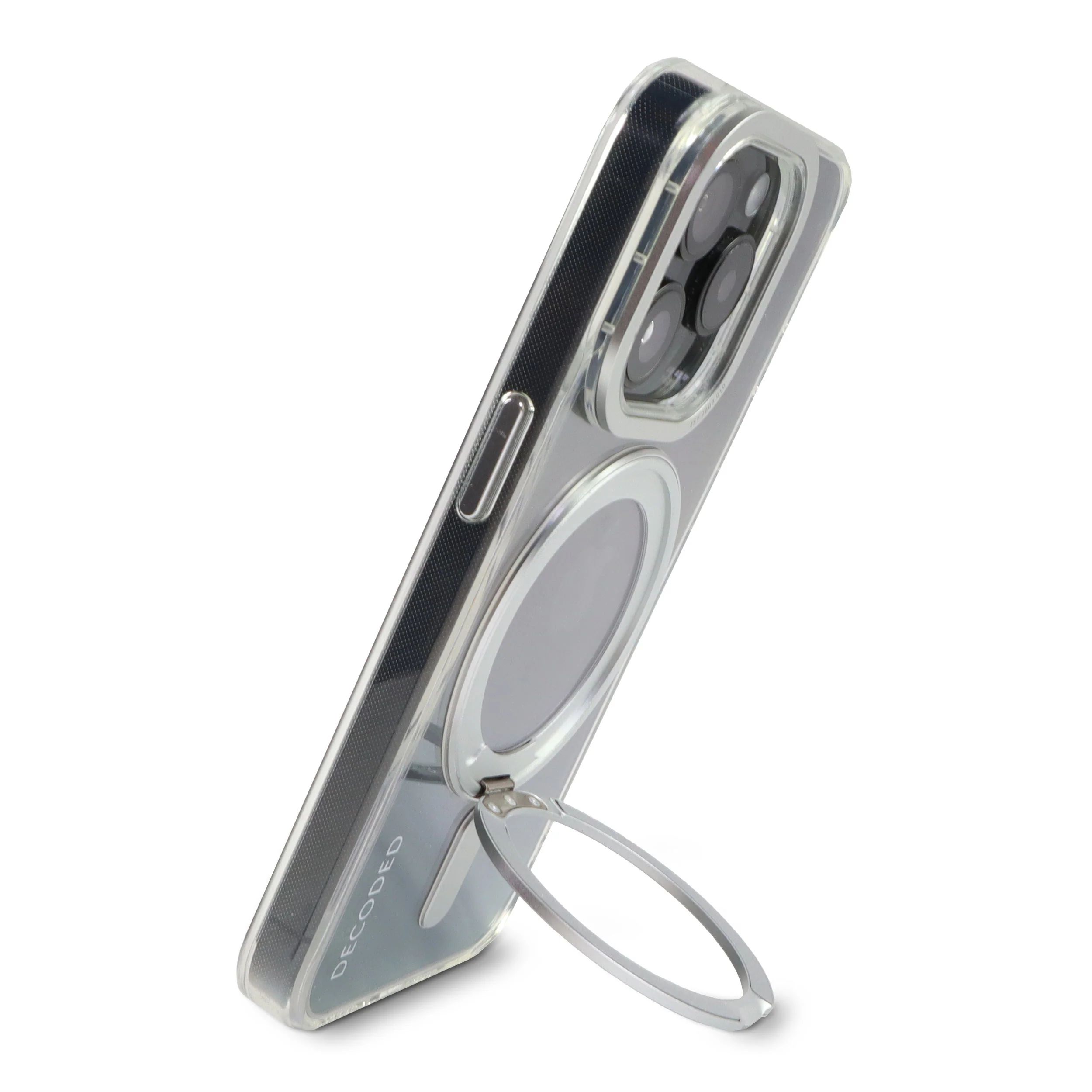Recycled Plastic Transparent Loop Stand Back Case | Transparent | iPhone 15 Pro Max | D24IPO15PMLSBC1TT - Image 3