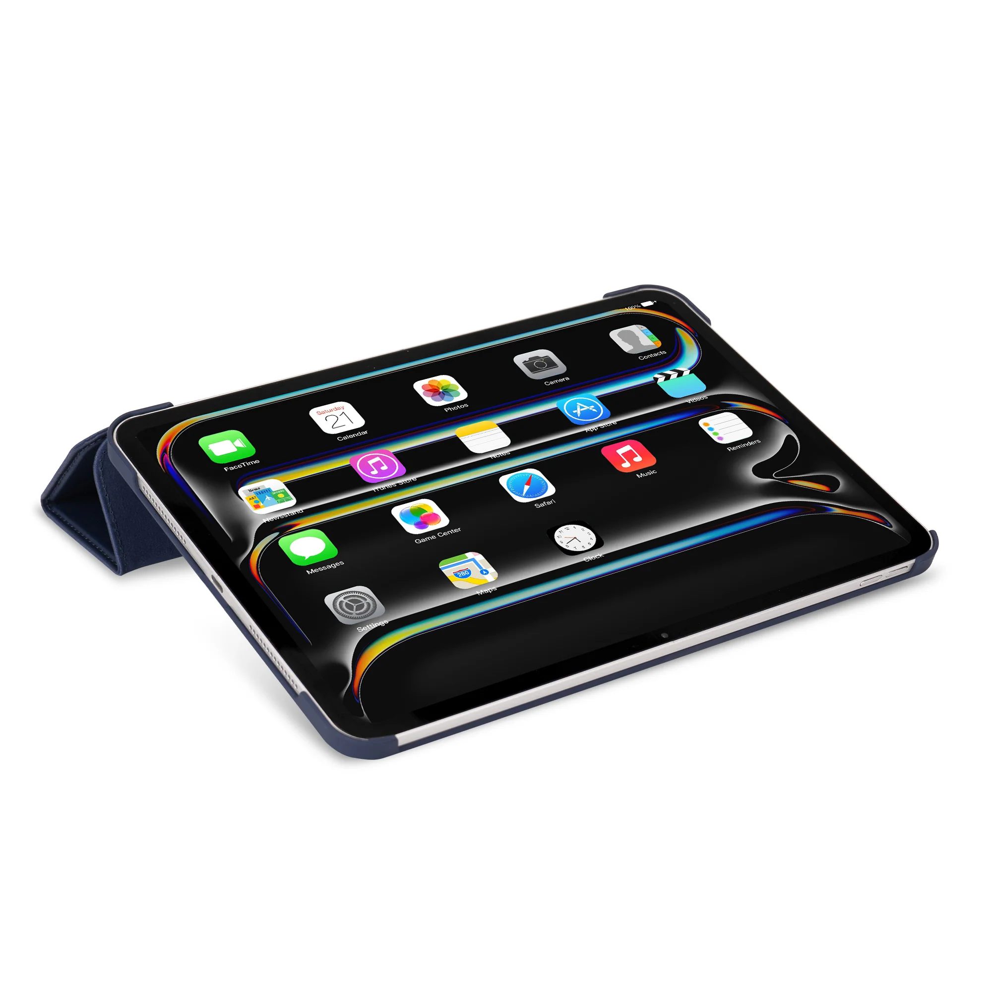 Textured Silicone Slim Cover | Navy Peony | iPad Pro 13" M4 & M5 | D24IPAP129SC1NE - Image 7